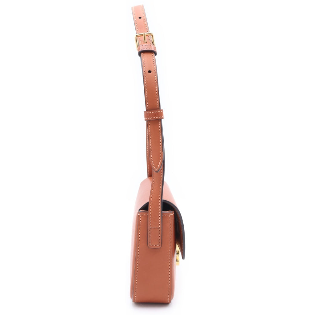 CELINE(セリーヌ) ティーントリオンフ ショルダーバッグ ワンショルダーバッグ ブラウン カーフレザー ゴールド金具 レディース