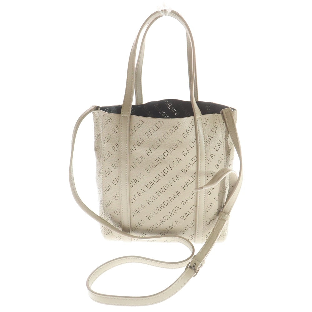 BALENCIAGA(バレンシアガ) エブリデイ トート XXS パンチングロゴレザー 2WAY ハンド ショルダー バッグ ベージュ 551815 レディース