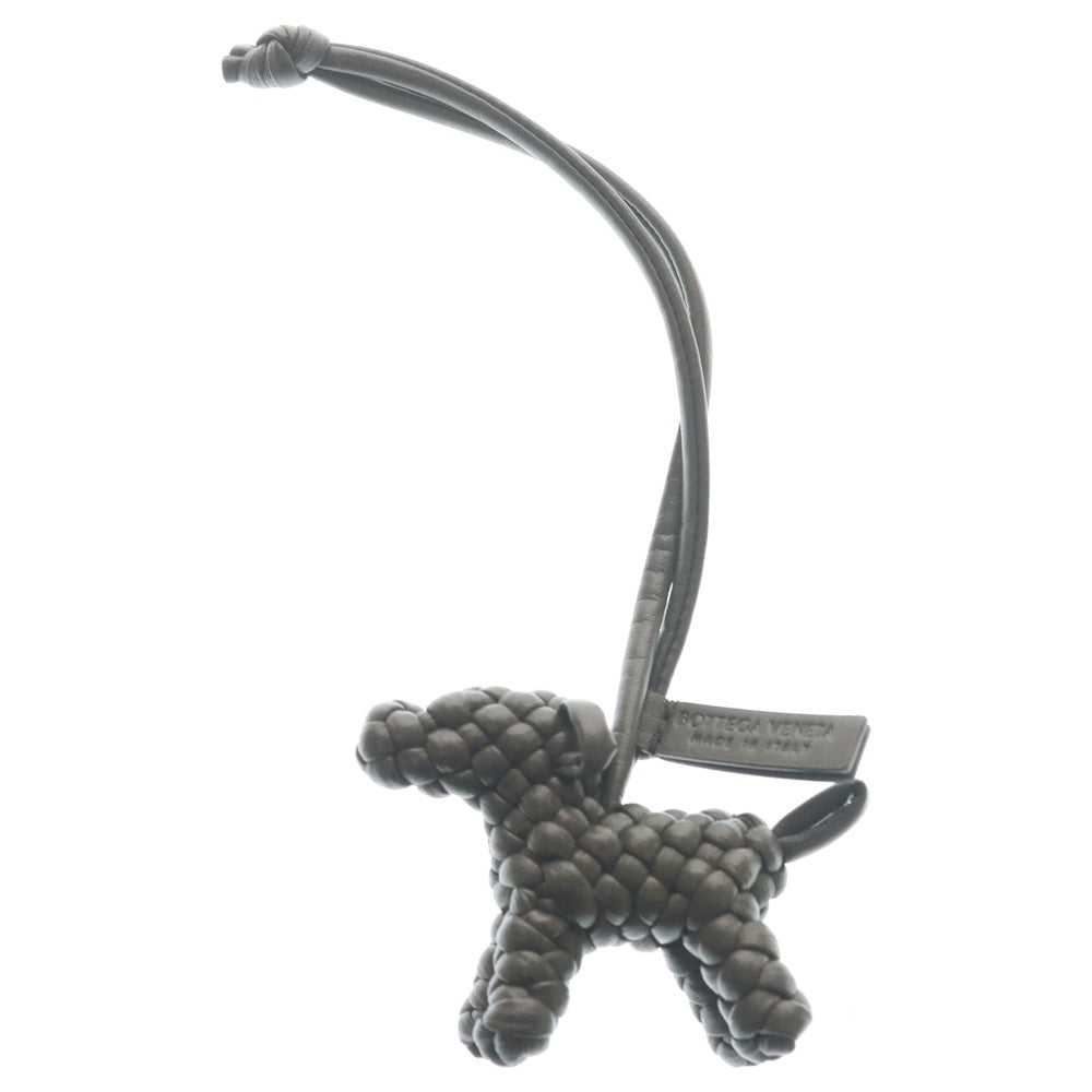BOTTEGA VENETA(ボッテガヴェネタ) イントレチャート ドッグ バッグチャーム ストラップ カーキグリーン レザー レディース