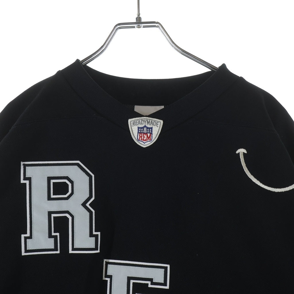 READY MADE(レディメイド) GAME SHIRT SMILE 長袖シャツ ブラック/ホワイト RE-PO-BK-00-00-249