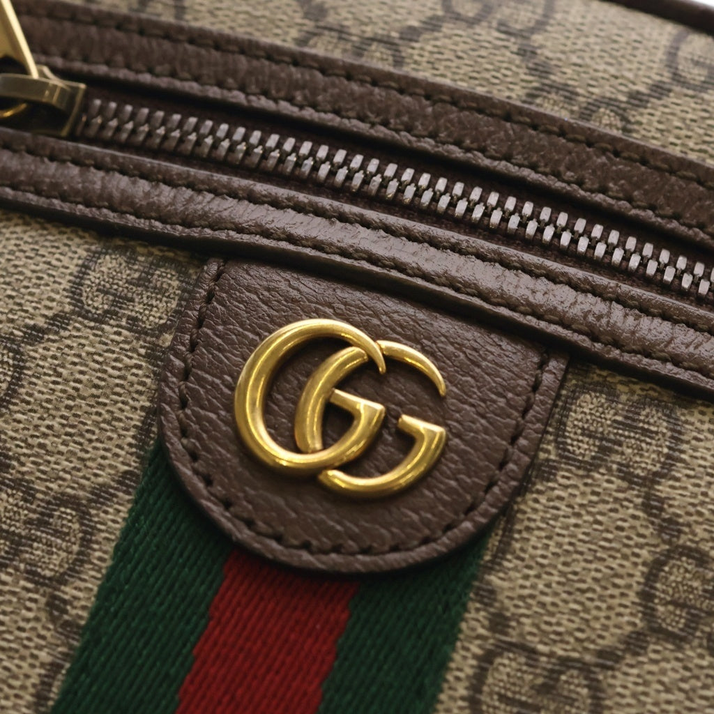GUCCI(グッチ) GGスプリーム オフディア ショルダーバッグ ブラウン PVCレザー 598127 レディース