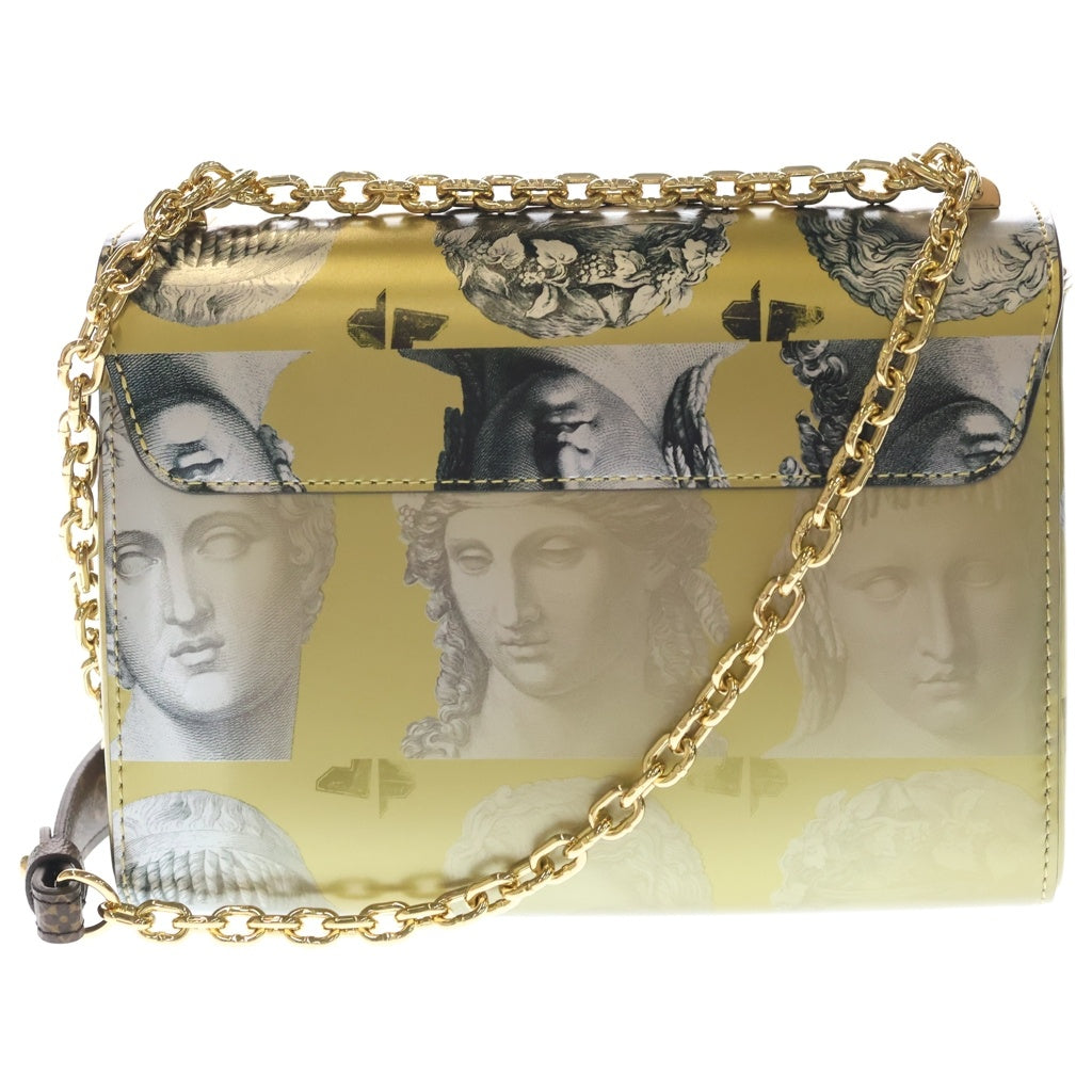 LOUIS VUITTON(ルイヴィトン) ルイ・ヴィトン×フォルナセッティ コレクション モノグラム ツイストMM ショルダーバッグ チェーンバッグ イエロー×ブラウン レザー M59137 ゴールド金具 レディース