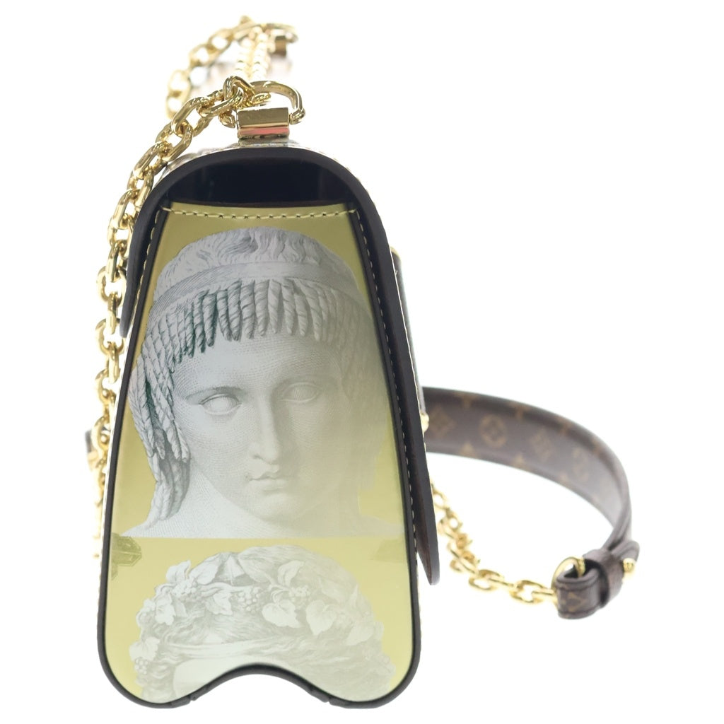 LOUIS VUITTON(ルイヴィトン) ルイ・ヴィトン×フォルナセッティ コレクション モノグラム ツイストMM ショルダーバッグ チェーンバッグ イエロー×ブラウン レザー M59137 ゴールド金具 レディース