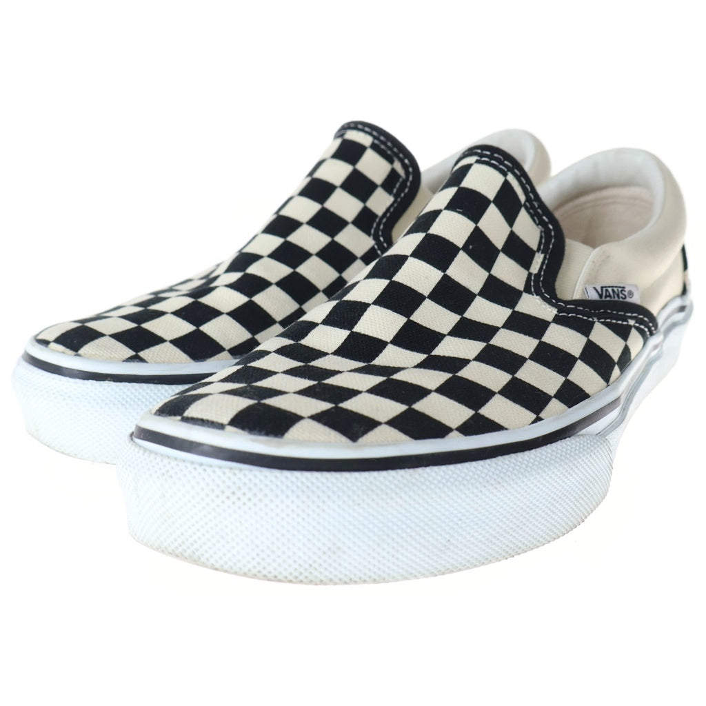 VANS(ヴァンズ) チェッカーフラッグ SLIP-ON スリッポン スニーカー ブラック/ホワイト レディース