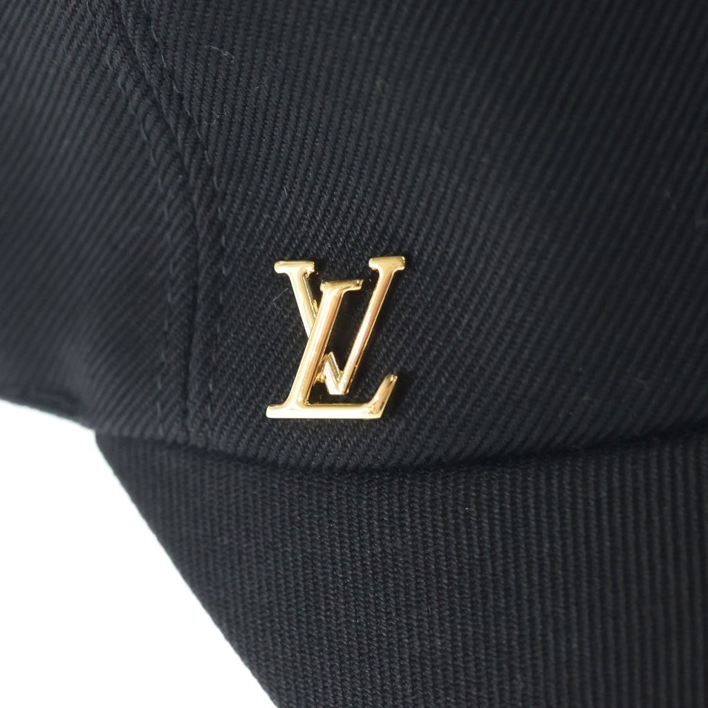 LOUIS VUITTON(ルイヴィトン) LV アイコニック モノグラム刺繍 ベースボール キャップ 帽子 ブラック M7050M