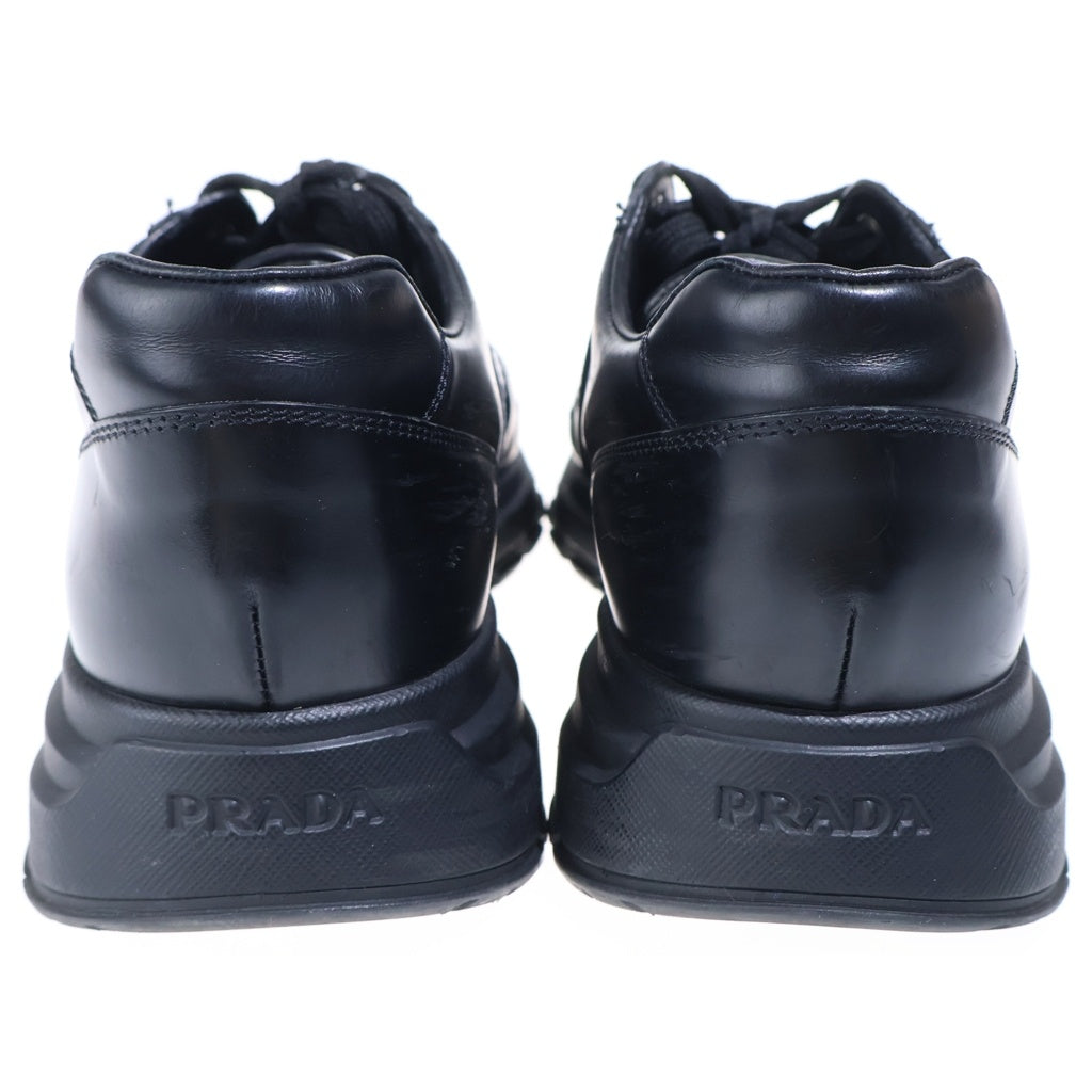 PRADA(プラダ) レザー ローカットスニーカー ブラック #7
