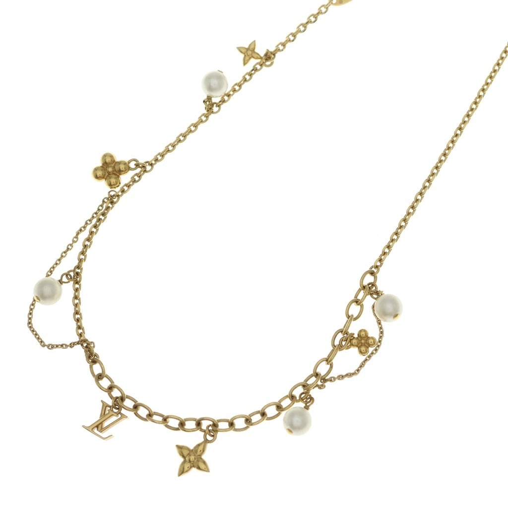 LOUIS VUITTON(ルイヴィトン) ブルーミング パール ネックレス ゴールド GP M02642 レディース