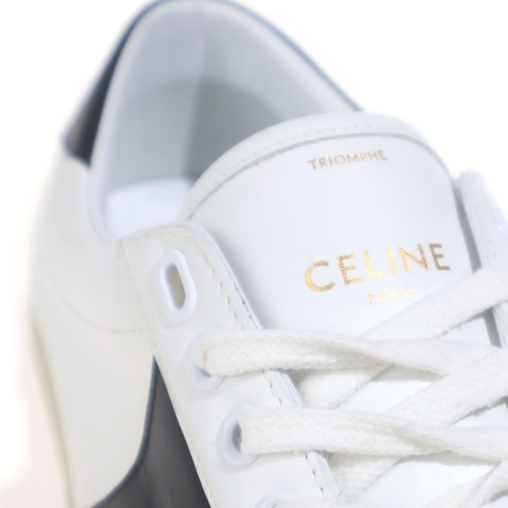 CELINE(セリーヌ) ローカットスニーカーシューズ ホワイト×ブラック #40