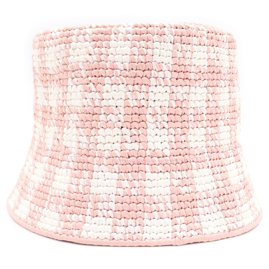 PRADA(プラダ) クロシェバケットハット #S ライトピンク 1HC137 レディース