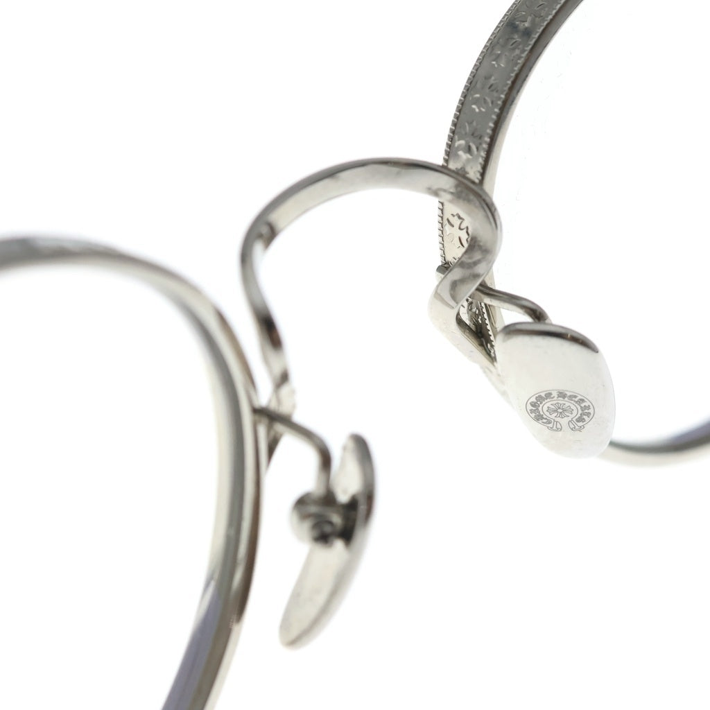 CHROME HEARTS(クロムハーツ) THICK AS ラウンド メタルフレーム サングラス メガネ 眼鏡 アイウェア シルバー