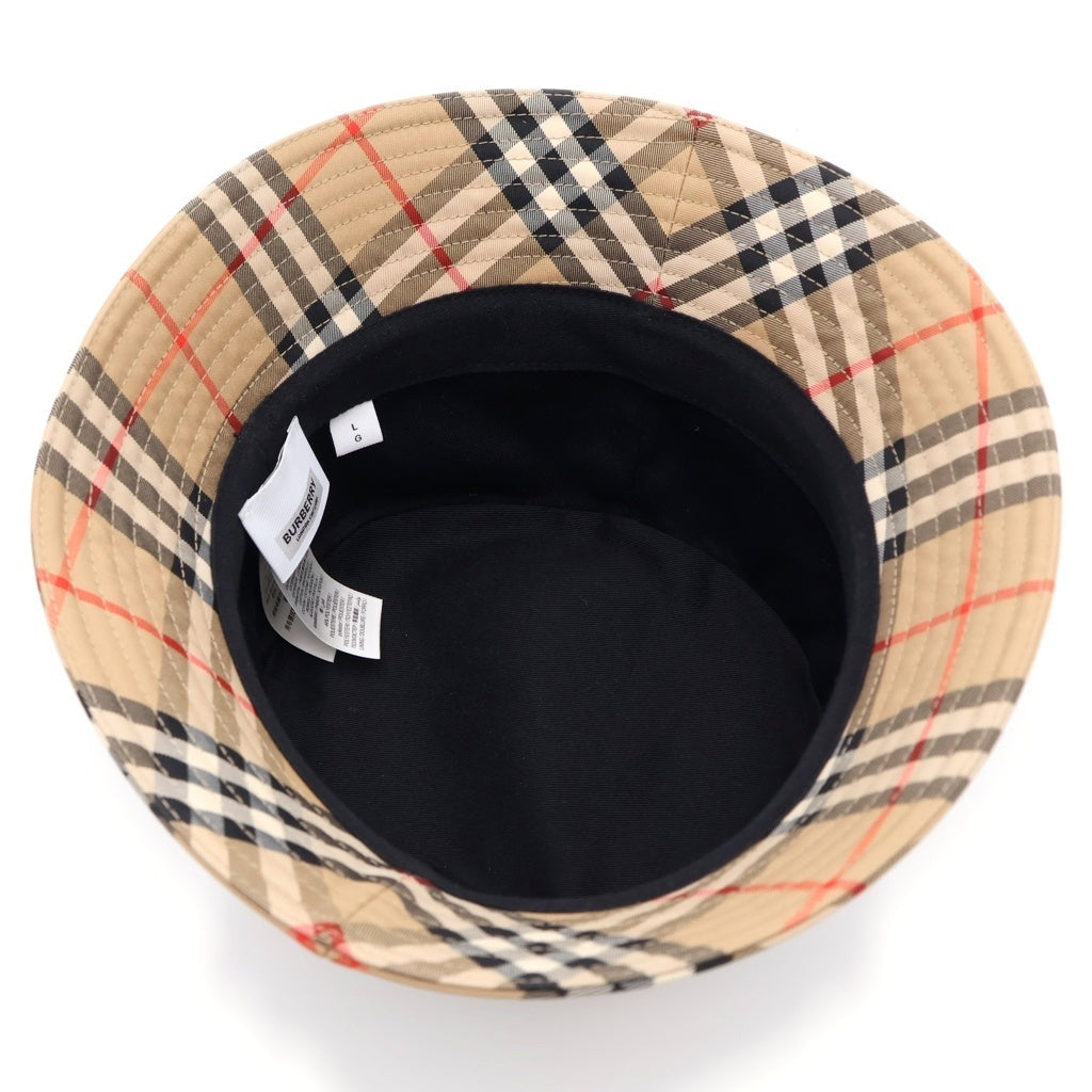 BURBERRY(バーバリー) ヴィンテージ チェック柄 バケットハット ベージュ#L