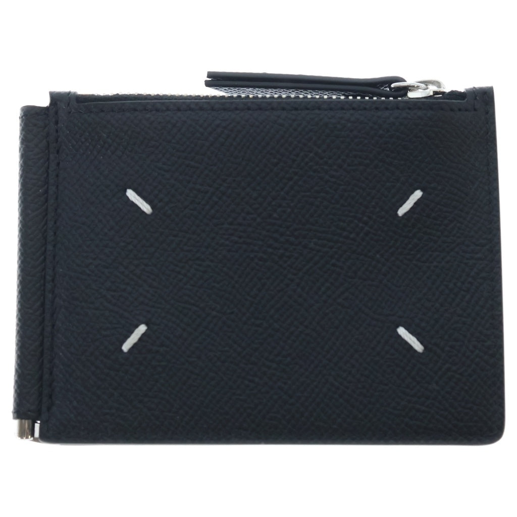 Maison Margiela(メゾンマルジェラ) 4ステッチ レザー マネークリップ コンパクトウォレット 二つ折り財布 ブラック SA1UI0018P4745T8013