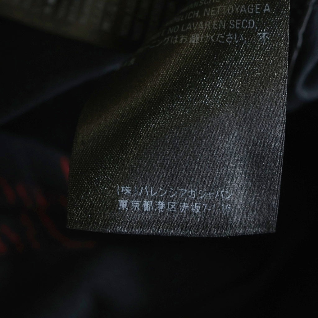 BALENCIAGA(バレンシアガ) ロゴビックシルエットシャツワンピース ブラック×レッド #XS レディース