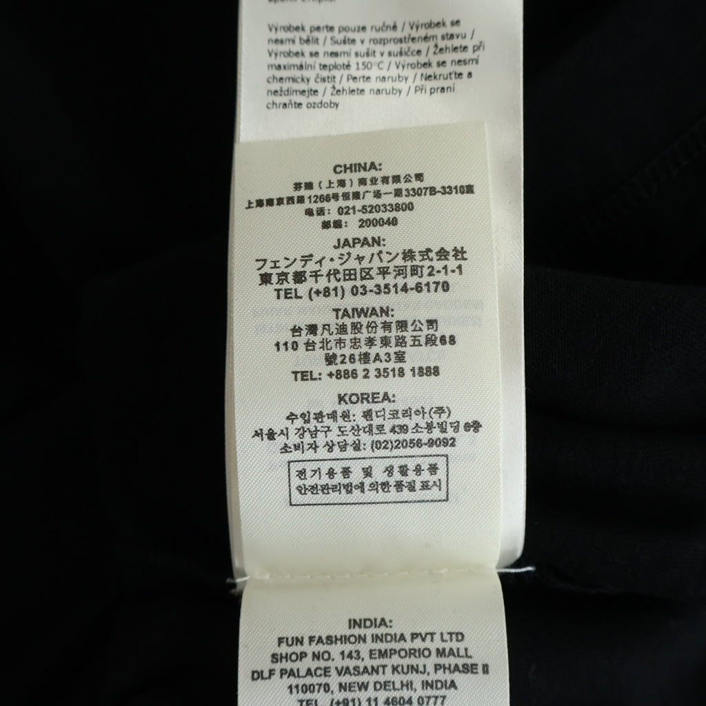 FENDI(フェンディ) フロント刺繍シャツワンピース ブラック #M レディース