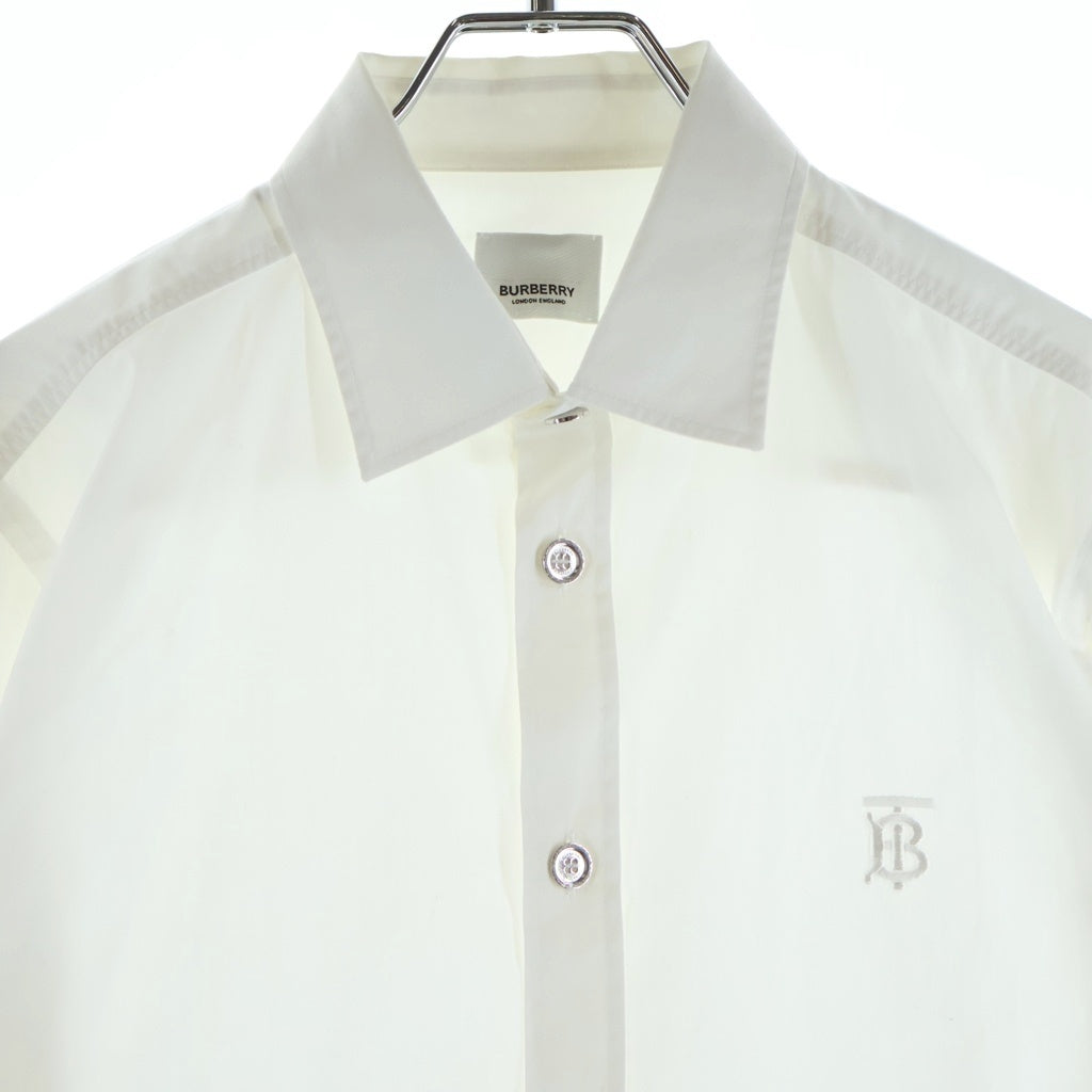 BURBERRY(バーバリー) ロゴエンブロイダリー ドレス 長袖シャツ コットン ホワイト 8028558