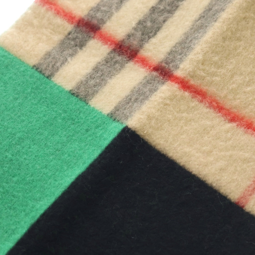 BURBERRY(バーバリー) ノヴァチェック ストール マフラー イタリア製 ウール チェック ブラウン