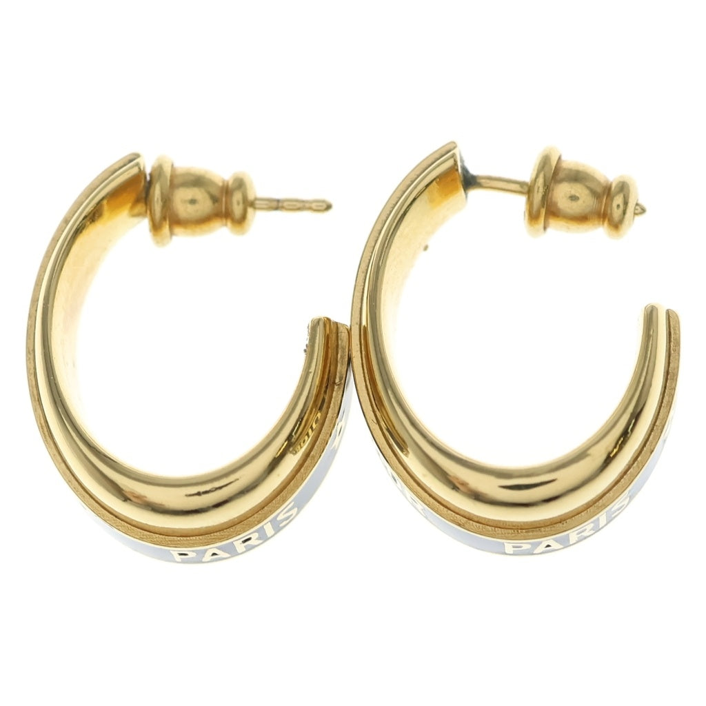 Christian Dior(クリスチャンディオール) CODE ロゴ フープ ピアス GP ゴールド/ブラック レディース