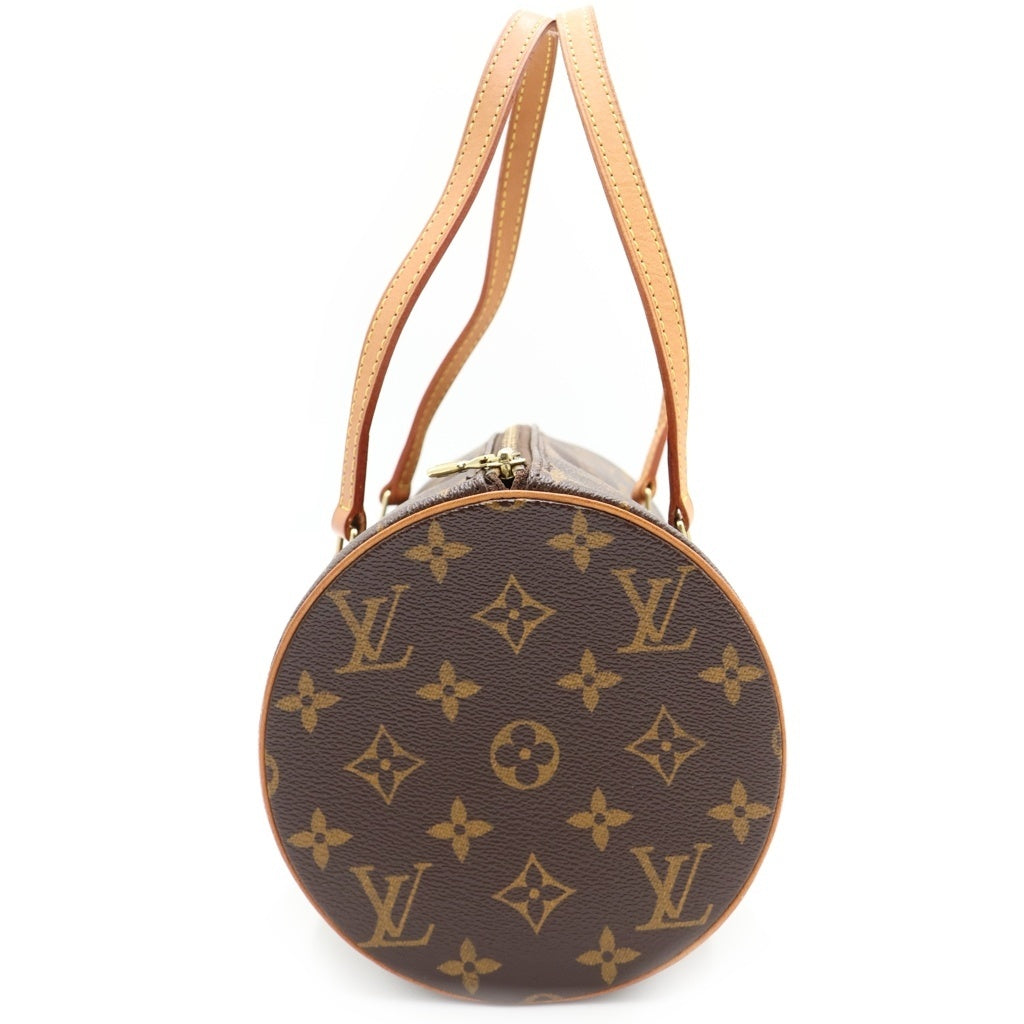 LOUIS VUITTON(ルイヴィトン) モノグラム パピヨン30 ハンドバッグ ボストンバッグ ブラウン レザー×PVC M51385 ゴールド金具