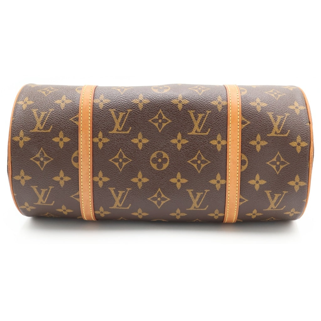 LOUIS VUITTON(ルイヴィトン) モノグラム パピヨン30 ハンドバッグ ボストンバッグ ブラウン レザー×PVC M51385 ゴールド金具