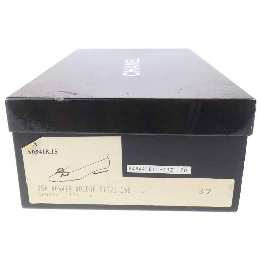 CHANEL(シャネル) リボンモチーフ バレエシューズ ブラック #37 レディース