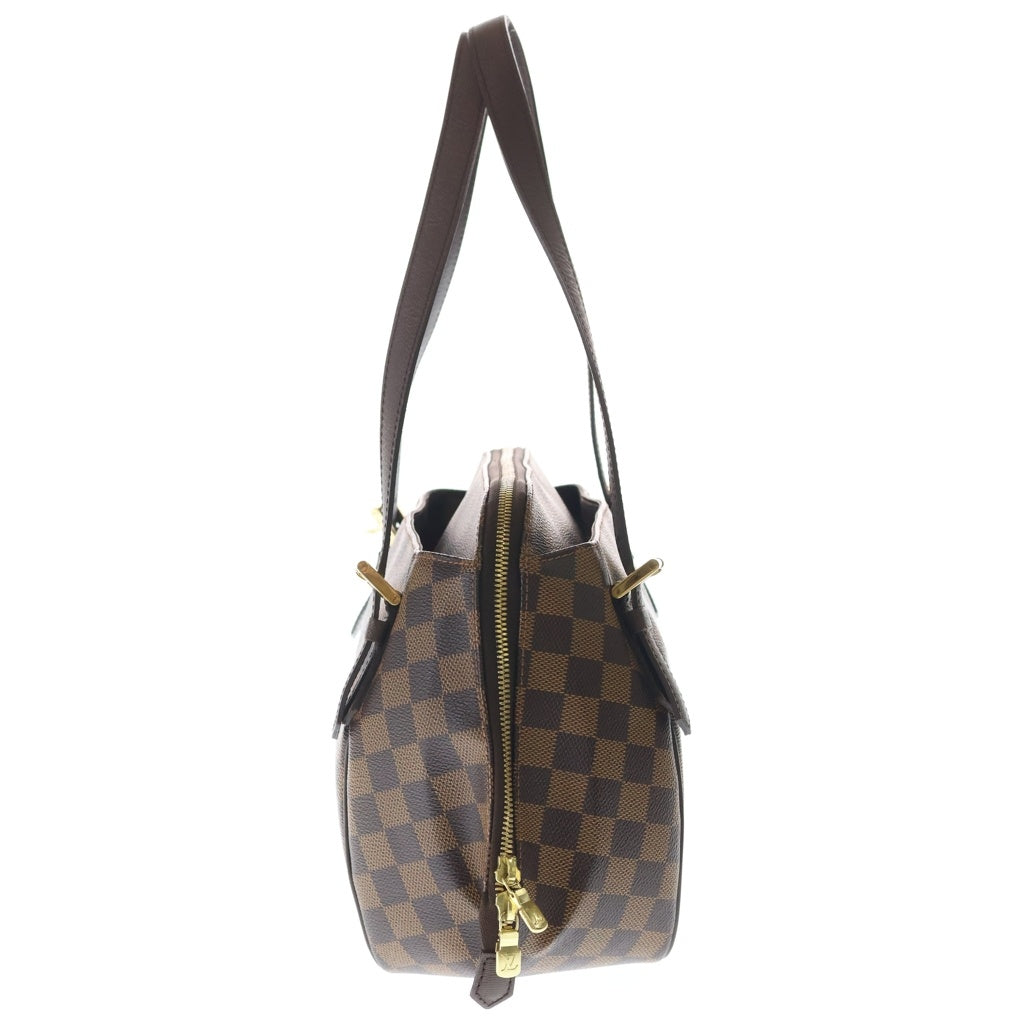 LOUIS VUITTON(ルイヴィトン) ダミエ ベレムMM ハンドバッグ ブラウン レザー×PVC N51174 ゴールド金具 レディース