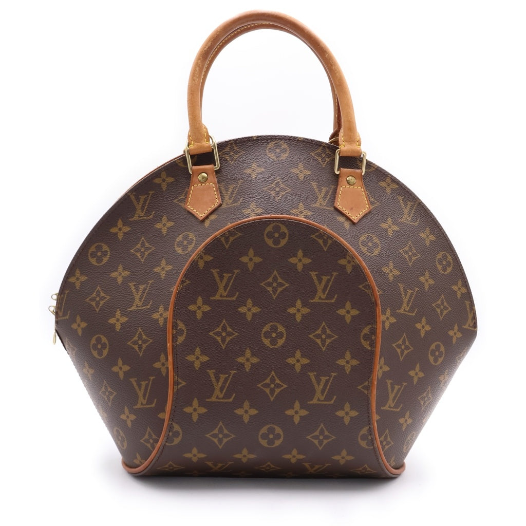 LOUIS VUITTON(ルイヴィトン) モノグラム エリプスMM ハンドバッグ ブラウン レザー×PVC M51126 ゴールド金具 レディース