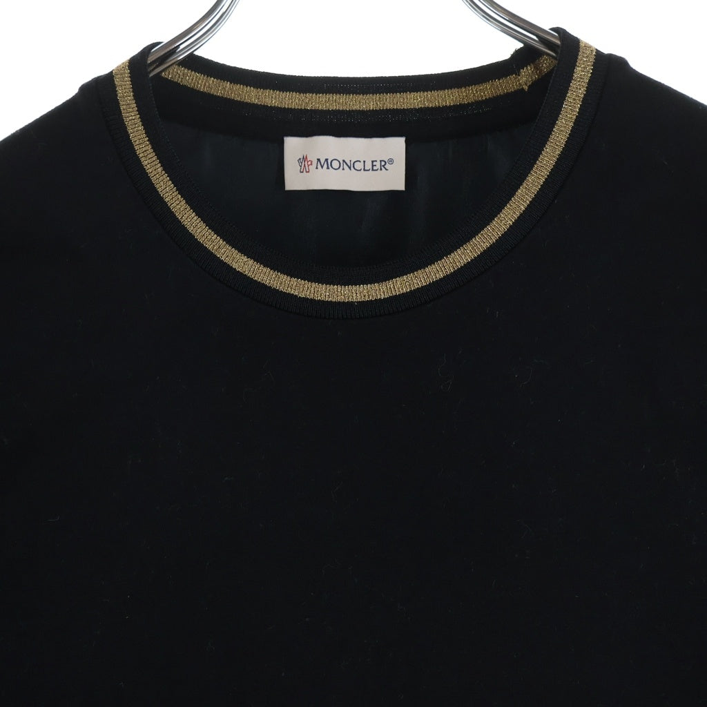 MONCLER(モンクレール) ABITO 半袖ナイロンワンピース ブラック×ゴールド XS F20938I71700 レディース