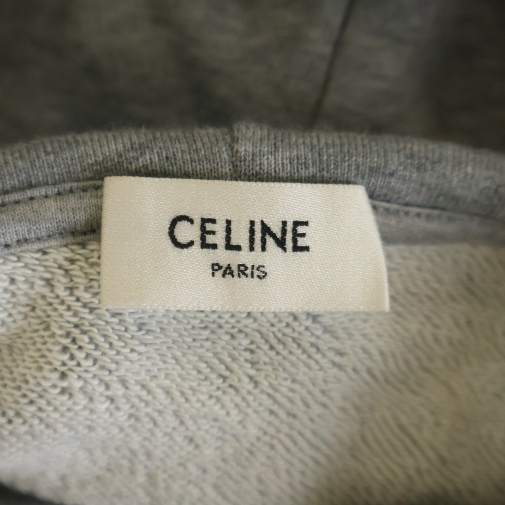 CELINE(セリーヌ) ルーズフーディー パーカー コットンフリース ドローストリング グレー L 2Y468670Q レディース