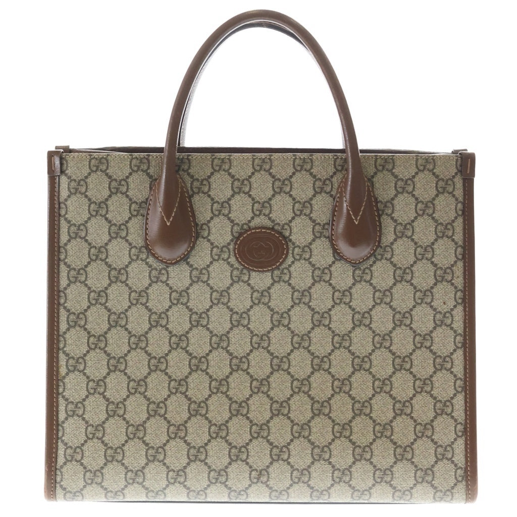 GUCCI(グッチ) GGスプリーム スモール 2WAY ハンドバッグ トートバッグ 659983 ブラウン/ベージュ レディース