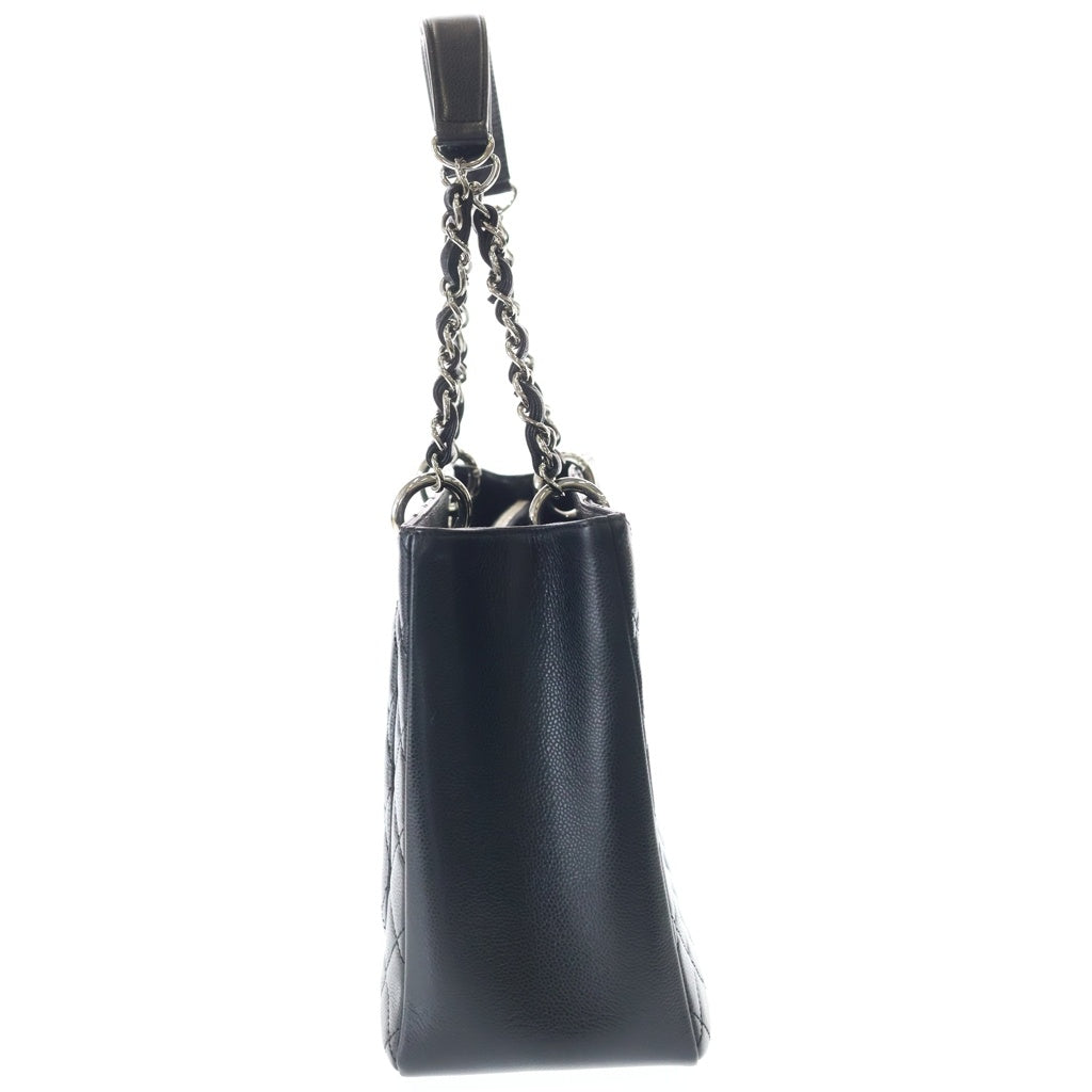 CHANEL(シャネル) マトラッセ GST キャビアスキン シルバー金具 チェーントートバッグ A50995 ブラック レディース