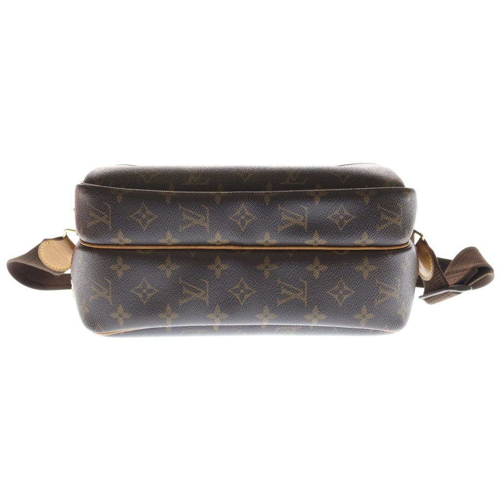 LOUIS VUITTON(ルイヴィトン) モノグラム リポーターPM ショルダーバッグ ブラウン レザー×PVC M45254 ゴールド金具 レディース