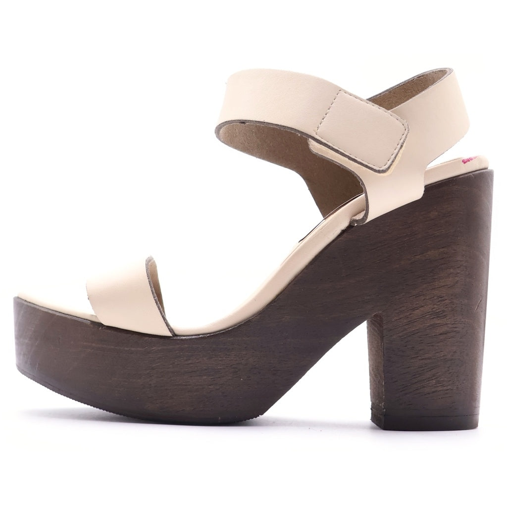 STELLA McCARTNEY(ステラマッカートニー) アンクルストラップ 厚底サンダル ブラウン×ベージュ #36 レディース