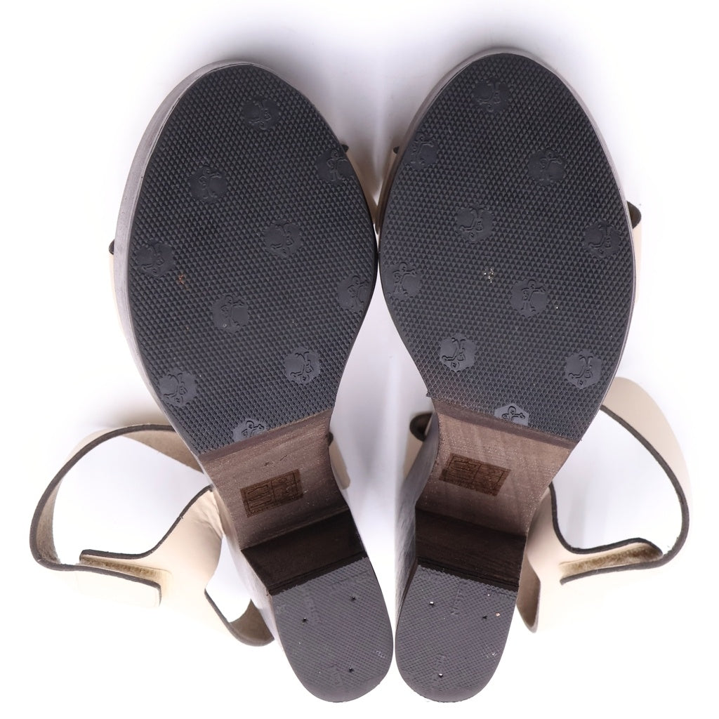STELLA McCARTNEY(ステラマッカートニー) アンクルストラップ 厚底サンダル ブラウン×ベージュ #36 レディース
