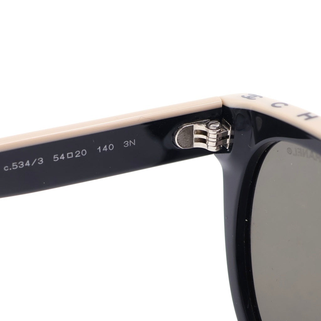 CHANEL(シャネル) ココマーク バタフライ型 シェイプ サングラス メガネ 5414-A ブラック/ベージュ レディース