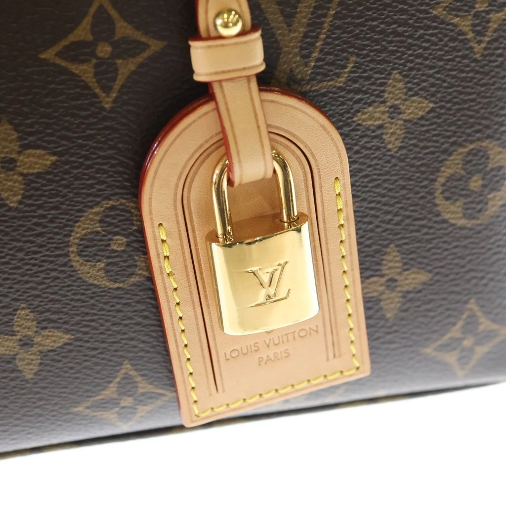 LOUIS VUITTON(ルイヴィトン) モノグラム プティ・パレPM 2WAYバッグ ハンドバッグ ショルダーバッグ ブラウン レザー×PVC M45900 ゴールド金具 レディース