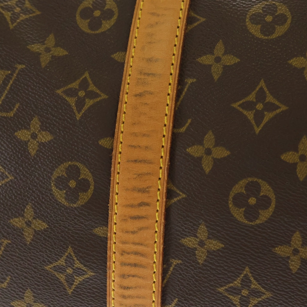LOUIS VUITTON(ルイヴィトン) モノグラム キーポル・バンドリエール60 トラベルバッグ ボストンバッグ ハンドバッグ ブラウン レザー×PVC M41412 ゴールド金具 レディース