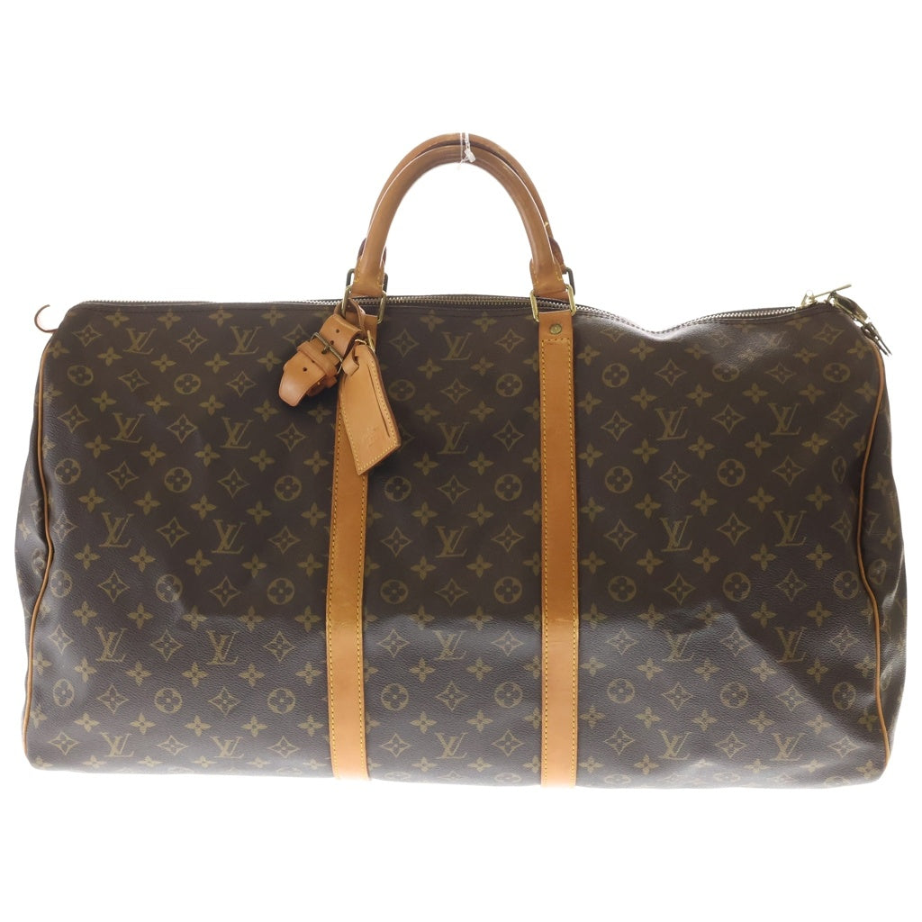 LOUIS VUITTON(ルイヴィトン) モノグラム キーポル・バンドリエール60 トラベルバッグ ボストンバッグ ハンドバッグ ブラウン レザー×PVC M41412 ゴールド金具 レディース