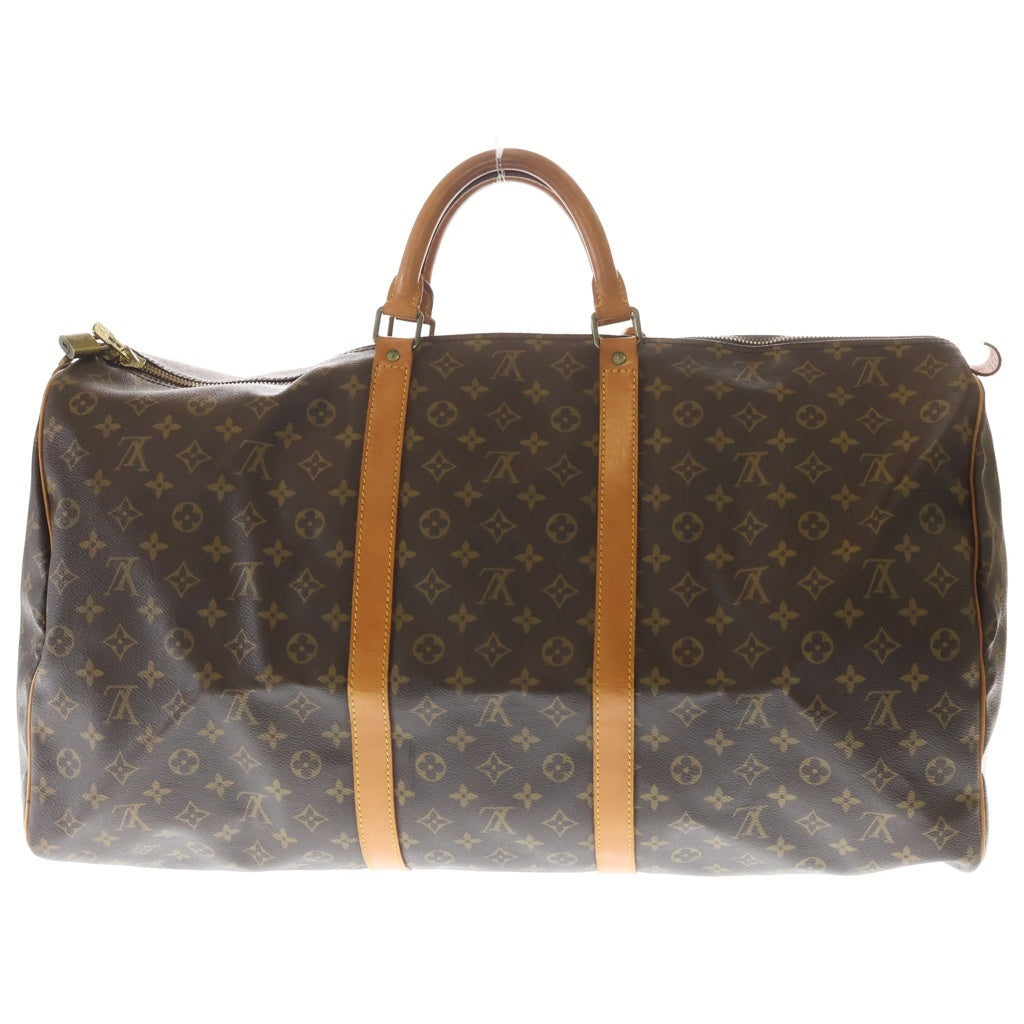 LOUIS VUITTON(ルイヴィトン) モノグラム キーポル・バンドリエール60 トラベルバッグ ボストンバッグ ハンドバッグ ブラウン レザー×PVC M41412 ゴールド金具 レディース