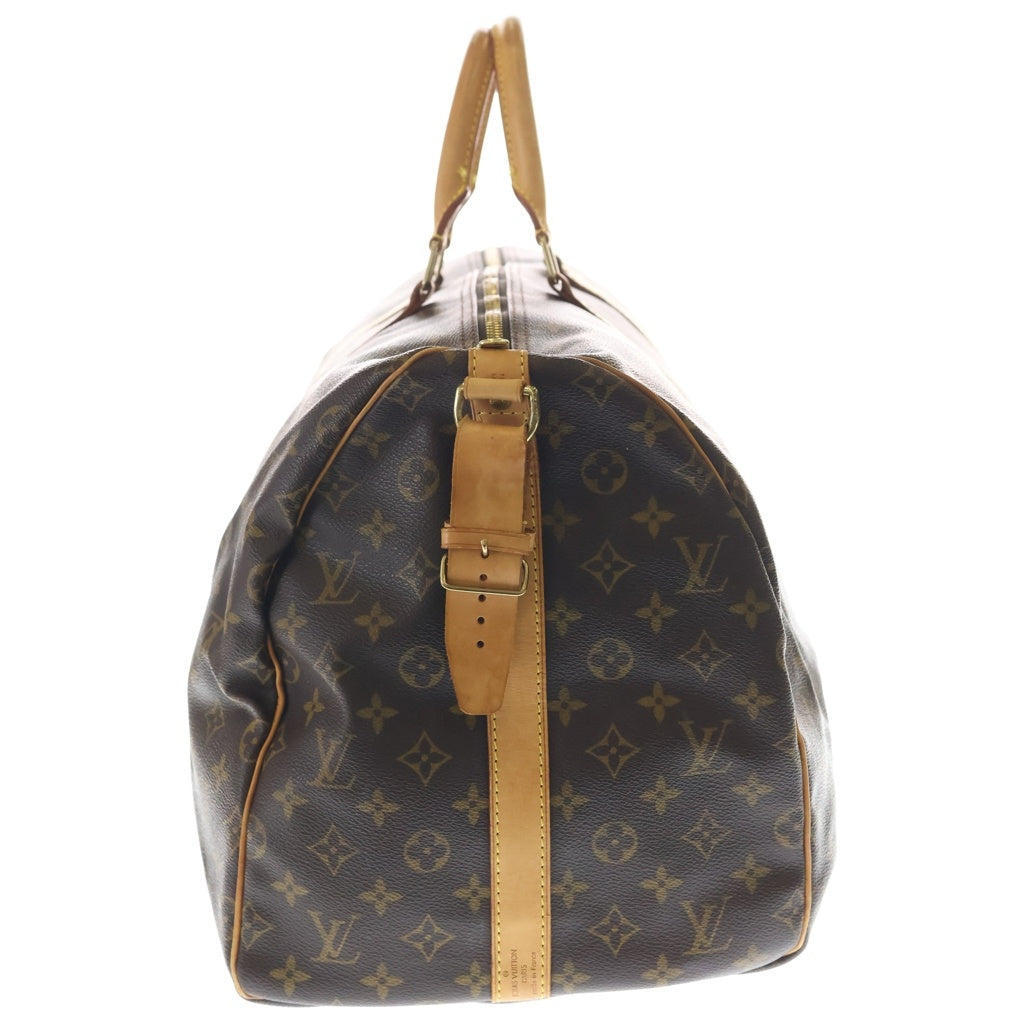 LOUIS VUITTON(ルイヴィトン) モノグラム キーポルバンドリエール55 ハンドバッグ ボストンバッグ トラベルバッグ ショルダーバッグ ブラウン レザー×PVC M41414 ゴールド金具