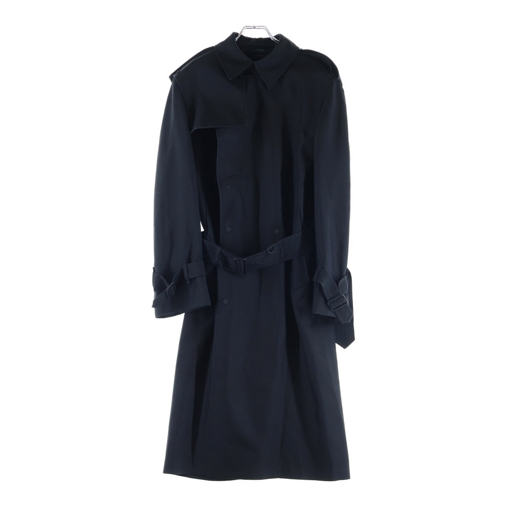 BURBERRY(バーバリー) 24AW TRENCH COAT トレンチ ロングコート ダブルブレスト スナップボタン エポレット ブラック 8088822 レディース