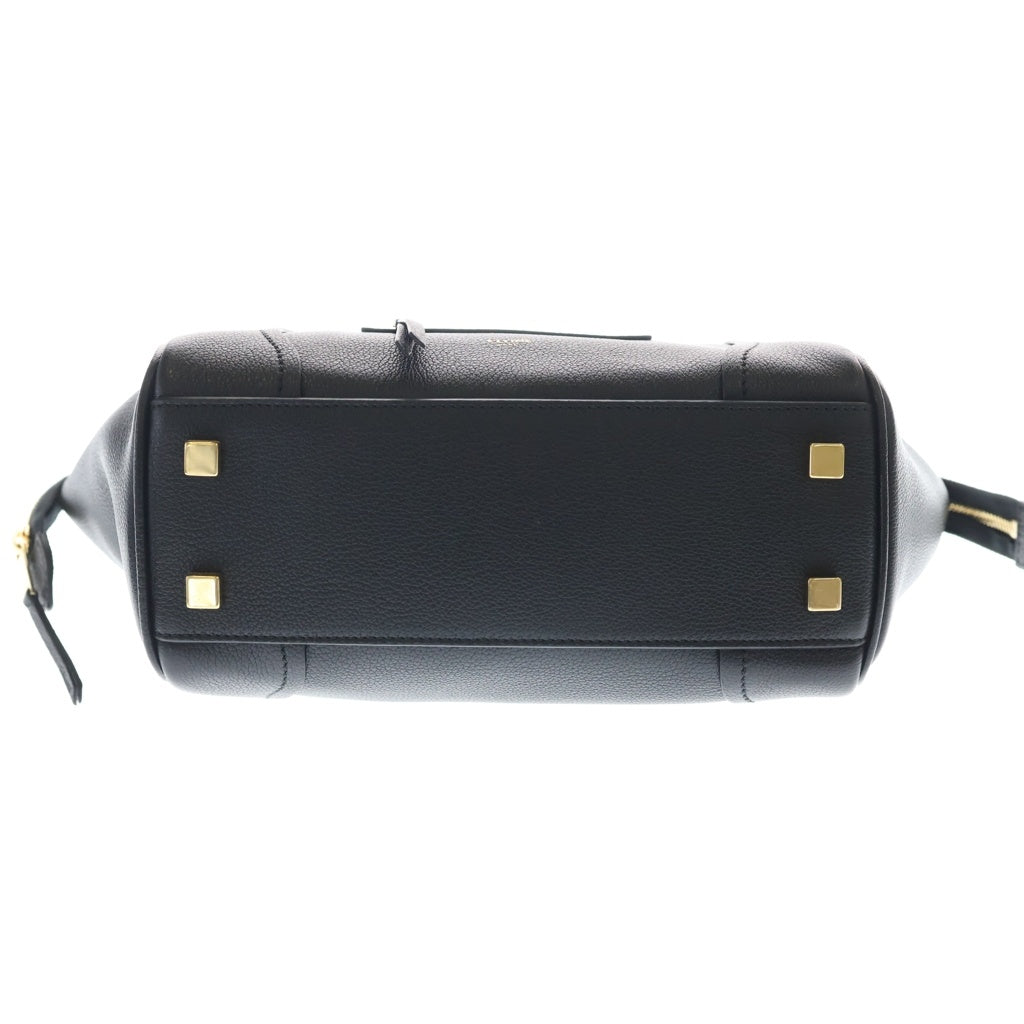 CELINE(セリーヌ) リトル ラゲージ レザー 2WAY ハンド ショルダー バッグ ゴールド金具 ブラック L108J3056.38NO レディース