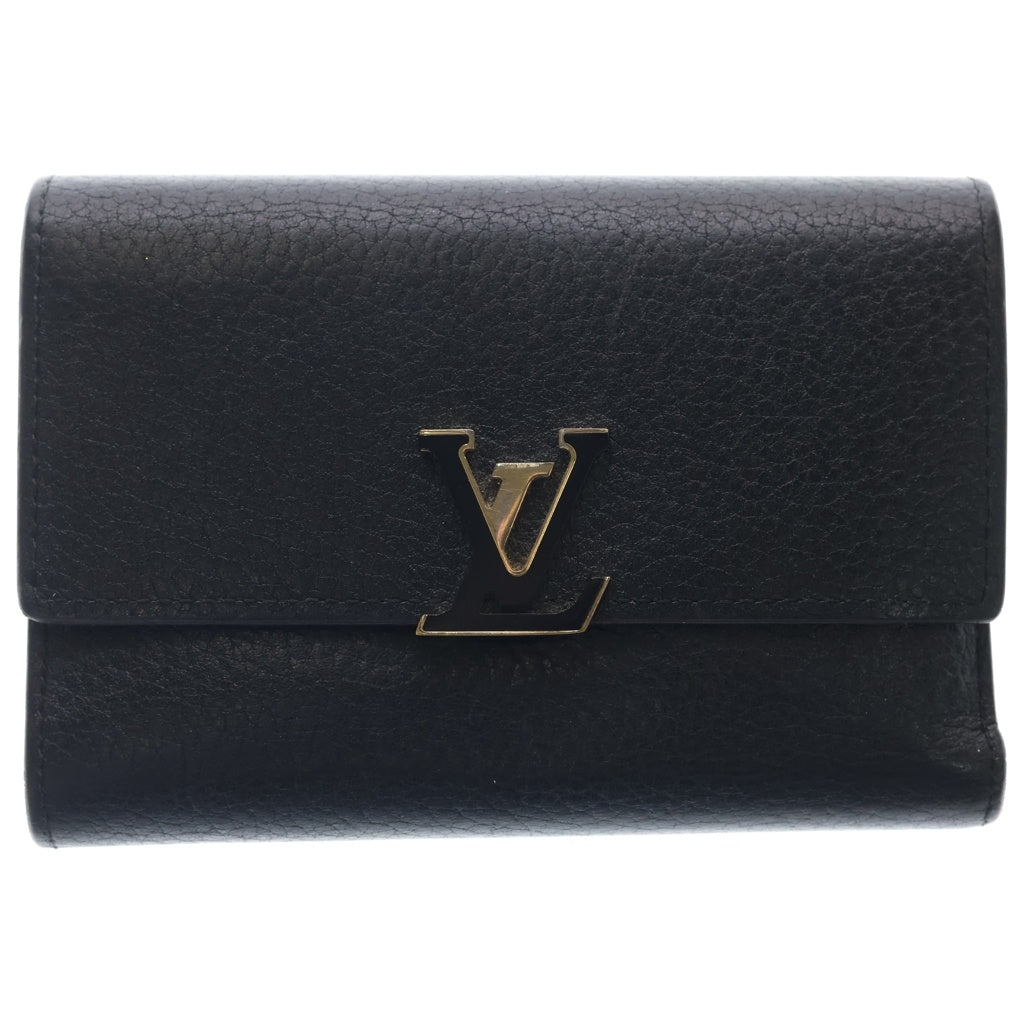 LOUIS VUITTON(ルイヴィトン) ポルトフォイユ カプシーヌ コンパクト レザー ブラック M62157 レディース