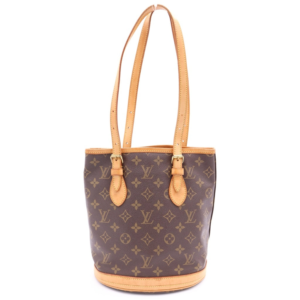 LOUIS VUITTON(ルイヴィトン) モノグラム バケットPM ハンドバッグ ブラウン PVCレザー M42238 レディース