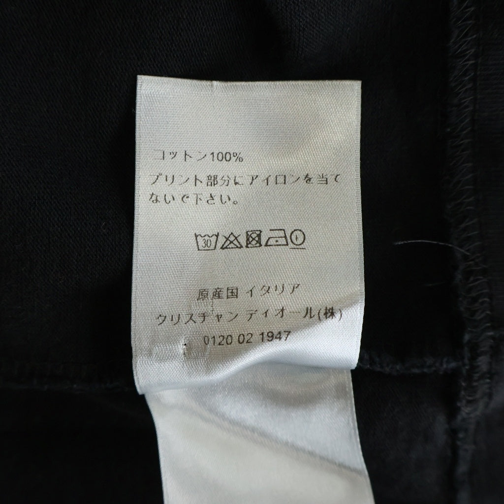 Christian Dior(クリスチャンディオール) ロゴ刺繍 コンパクトジャージー クルーネック 半袖Tシャツ カットソー ブラック 239J659A0554