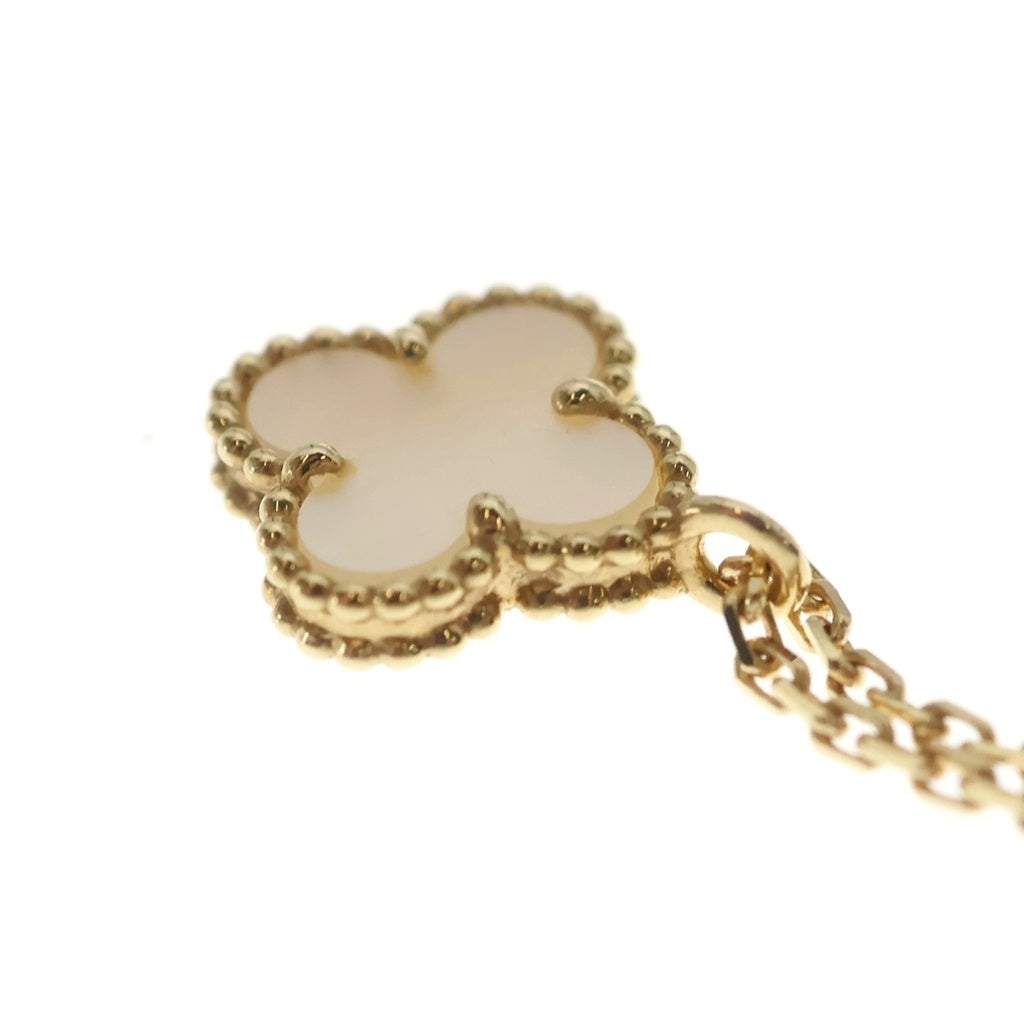 Van Cleef & Arpels(ヴァンクリーフアンドアーペル) スウィートアルハンブラ マザーオブパール ネックレス ペンダント チェーン ゴールド×ホワイト VCARF69100 レディース