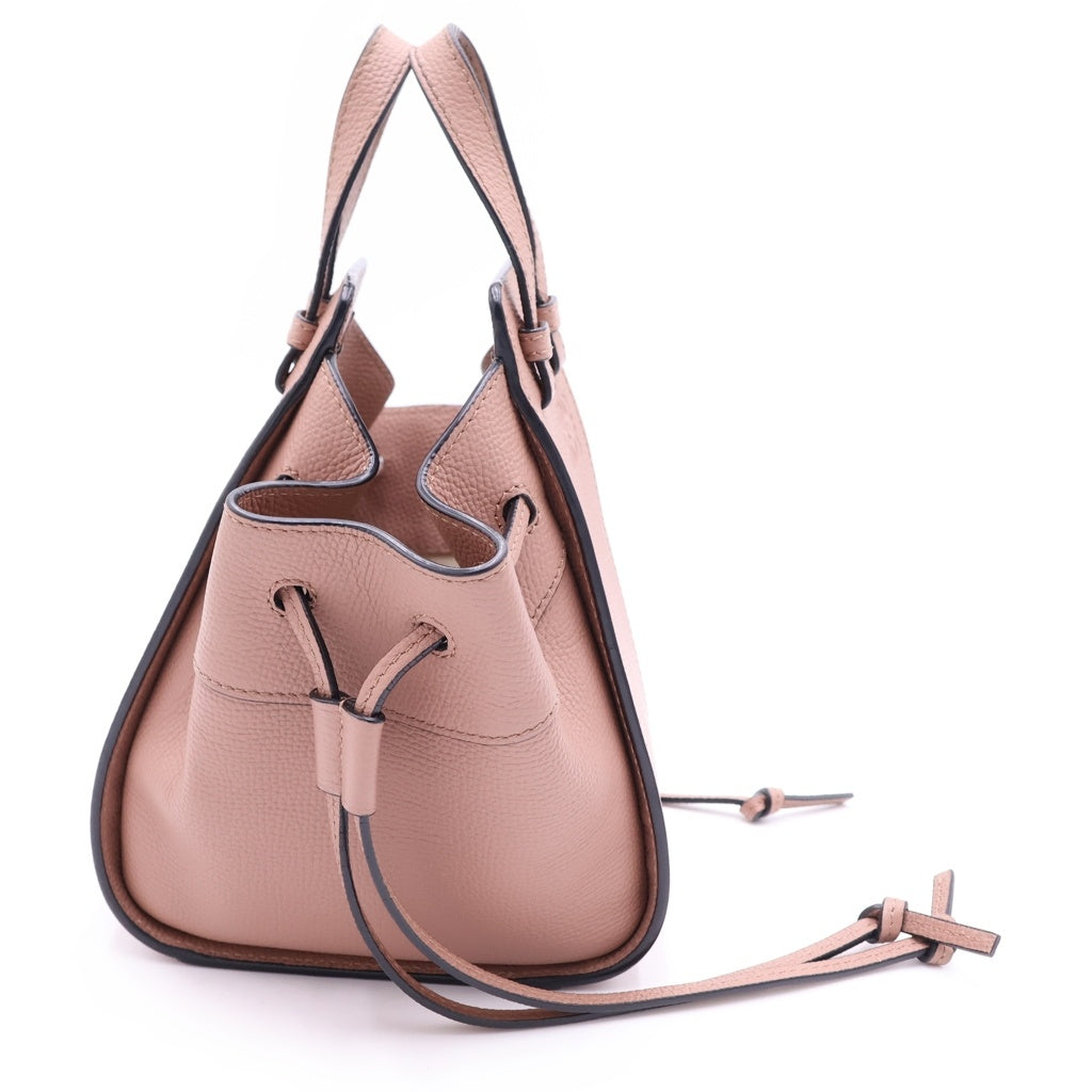 LOEWE(ロエベ) ハンモック ドローストリング ミニ ショルダーバッグ ハンドバッグ ピンク レザー ゴールド金具 レディース