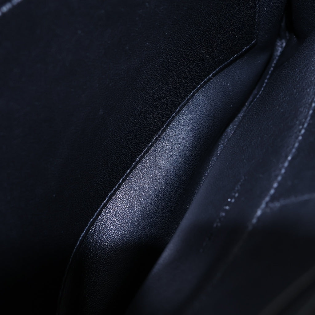 SAINT LAURENT PARIS(サンローランパリ) パフィ ポーチ クラッチバッグ ラージ レザー ブラック レディース