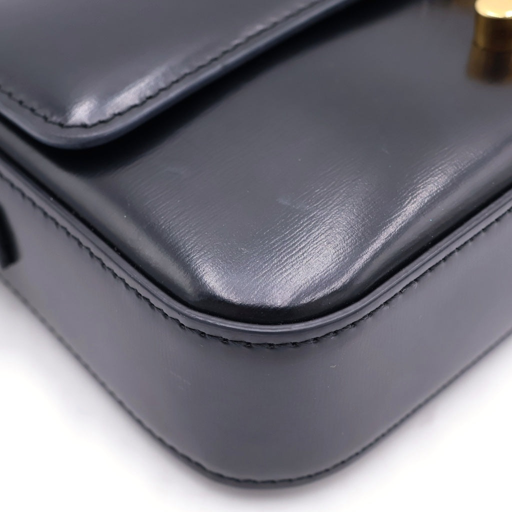 CELINE(セリーヌ) トリオンフ クロード ショルダーバッグ ミニバッグ ブラック レザー ゴールド金具 レディース
