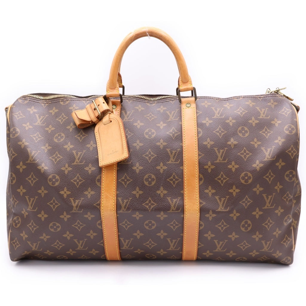 LOUIS VUITTON(ルイヴィトン) モノグラム キーポル50 バンドリエール ボストンバッグ ハンドバッグ トラベルバッグ ブラウン レザー×PVC M41426 ゴールド金具