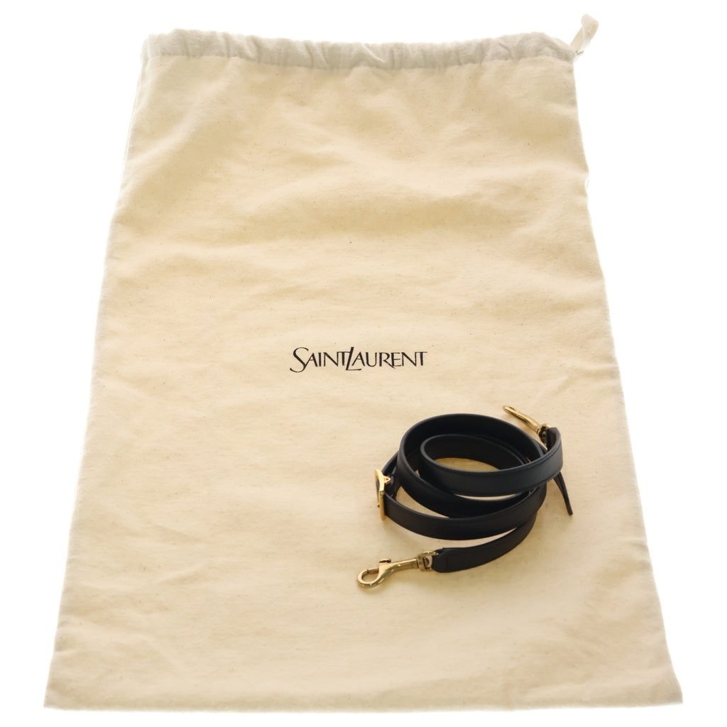 YVES SAINT LAURENT(イヴサンローラン) Yスモール レザー 2WAY ハンドバッグ ショルダーバック 808224 ブラック レディース